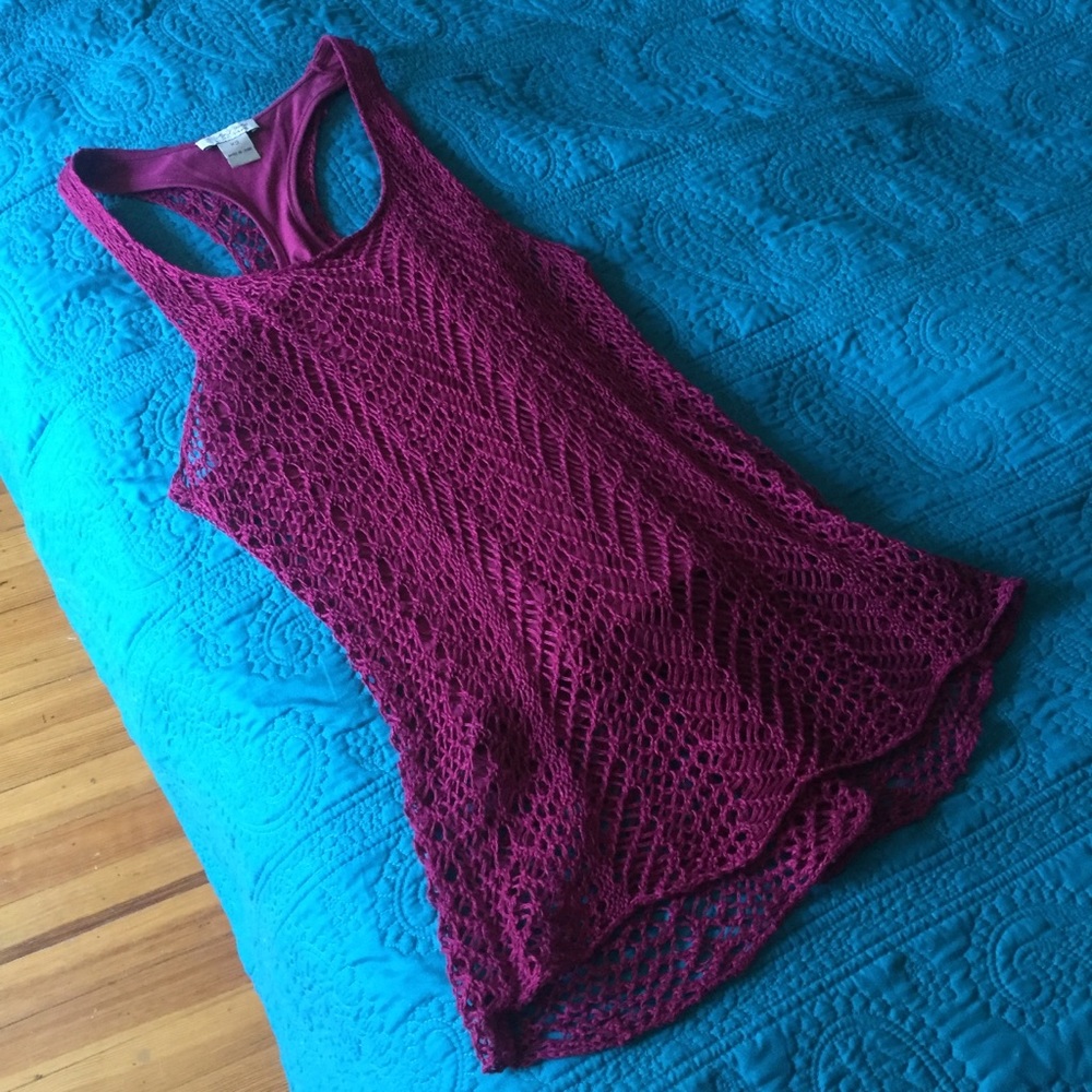⭐️3/$12⭐️Lucky Brand Crocheted Tank Top